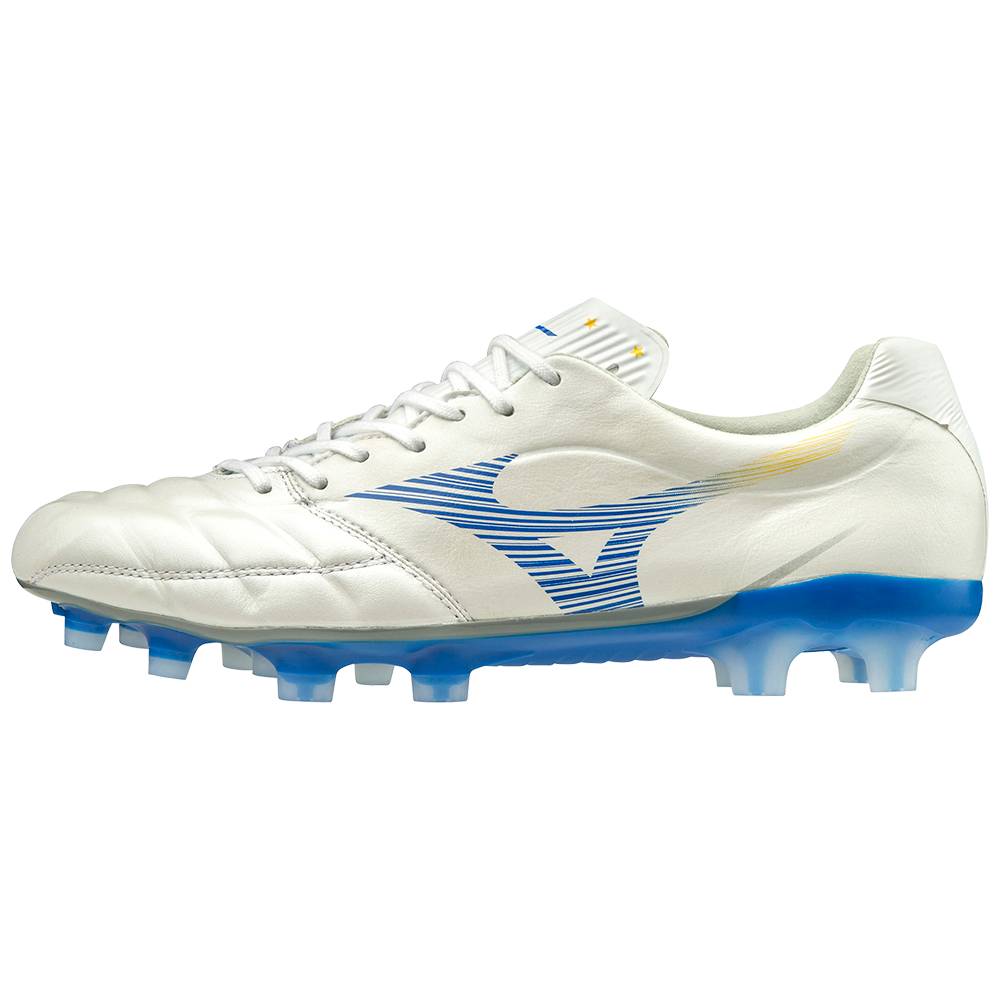 Botas de Futbol Mizuno Rebula Cup Made in Japan Hombre Blancas/Azules España HKUE-15034